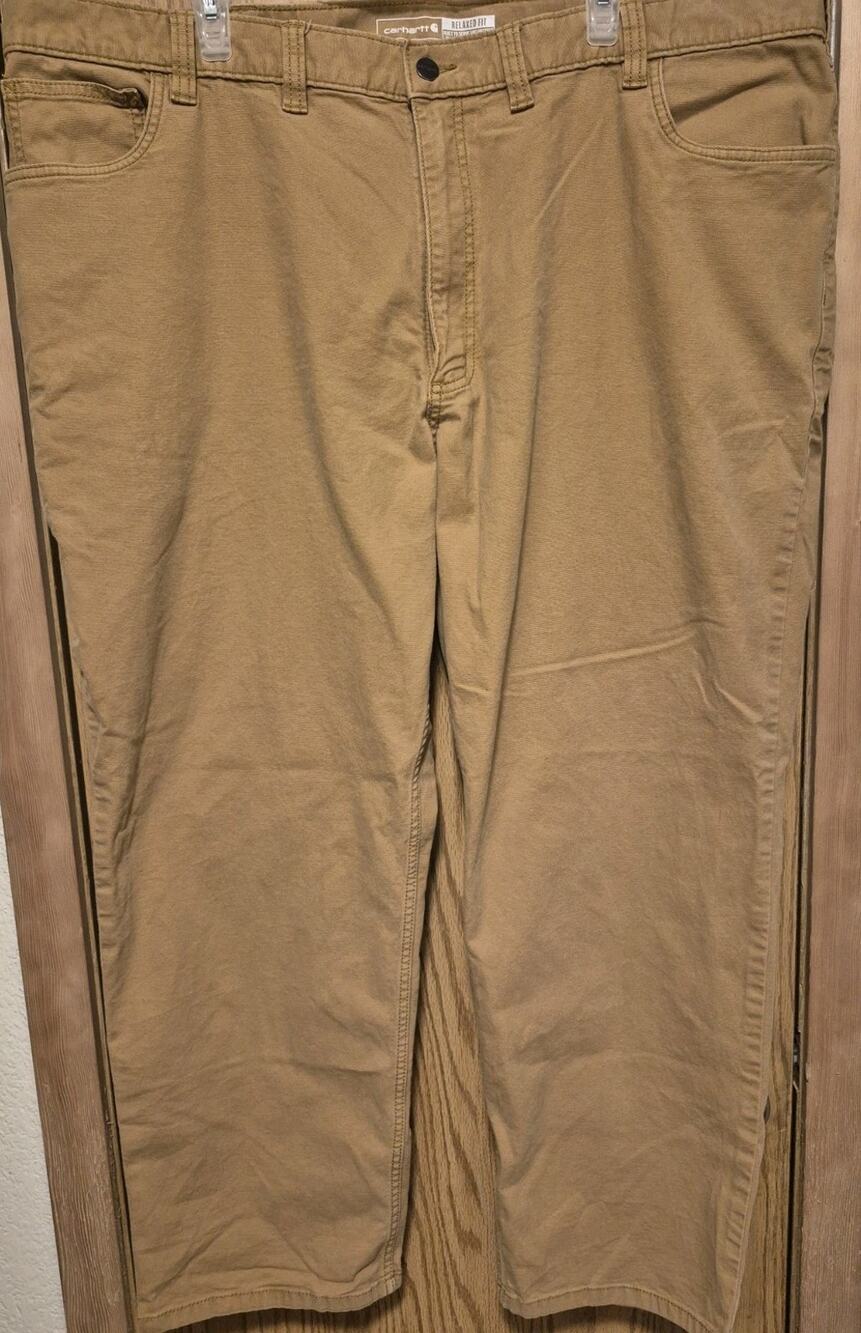 Carhartt Relaxed Fit Golden Brown Work Pants Mens Size 46 x 30